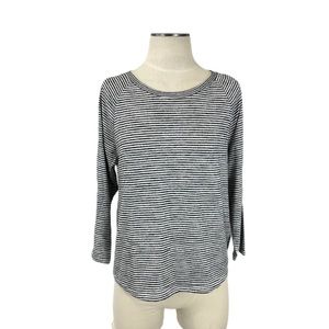 Gap- Black & White Stripe Cold Shoulder Top M